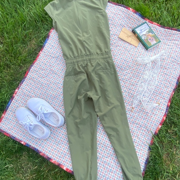 🌿 Albion Fit Forest Green Jumpsuit – Size XX Small Petite– $25 - Picture 3 of 4